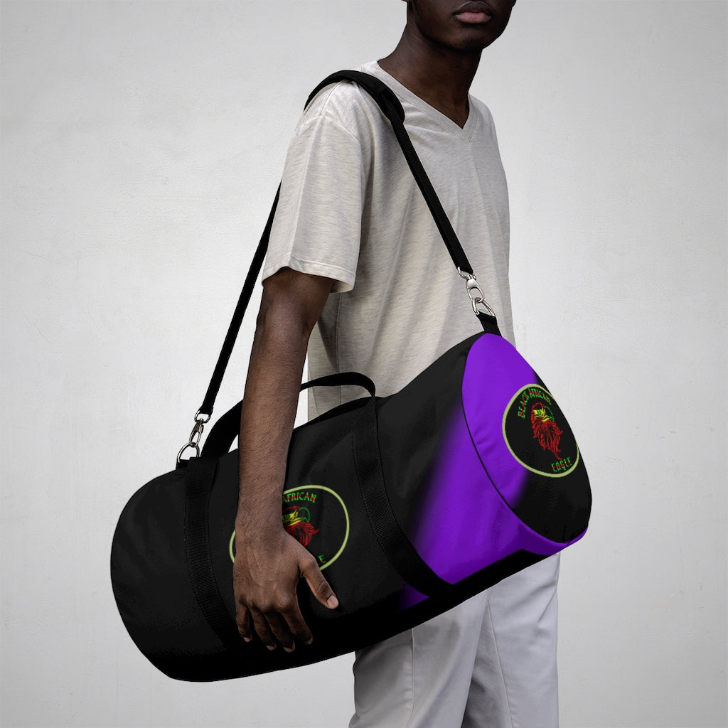 Black African Eagle (Black & Purple) Duffel Bag