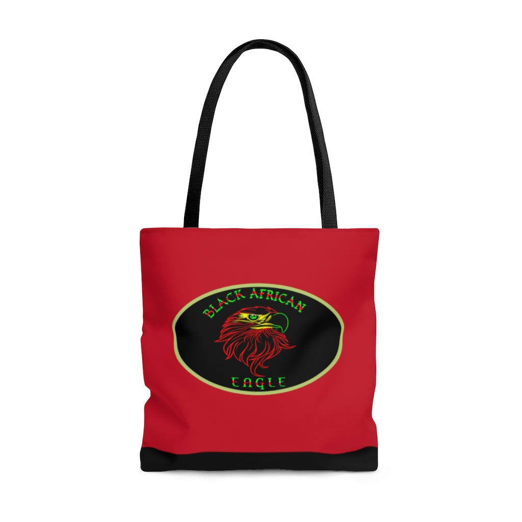 Black African Eagle (Red) Tote Bag