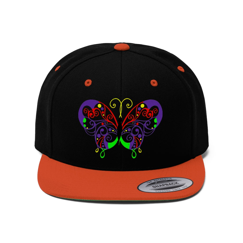 Butterfly Purple Lines Hat cap