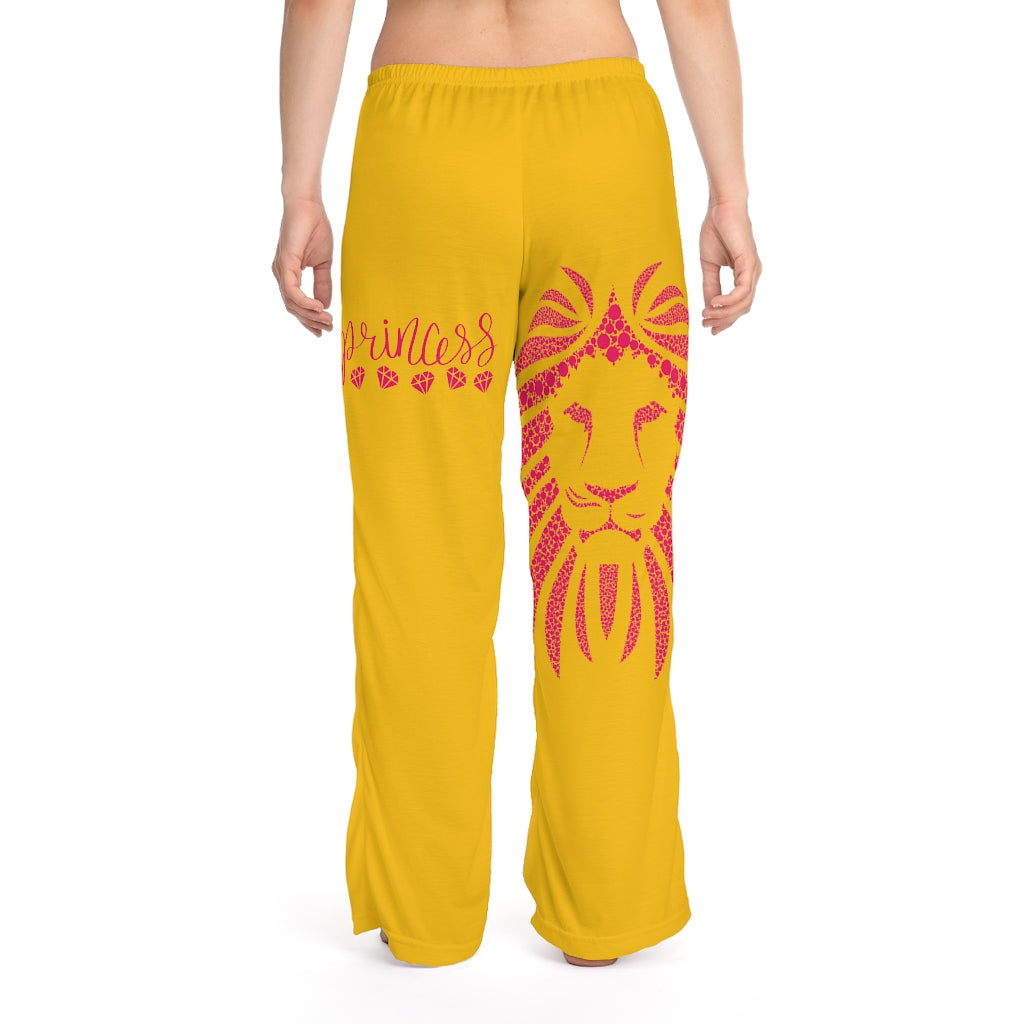 Princess Lion On Gold Women's Pajama Pants