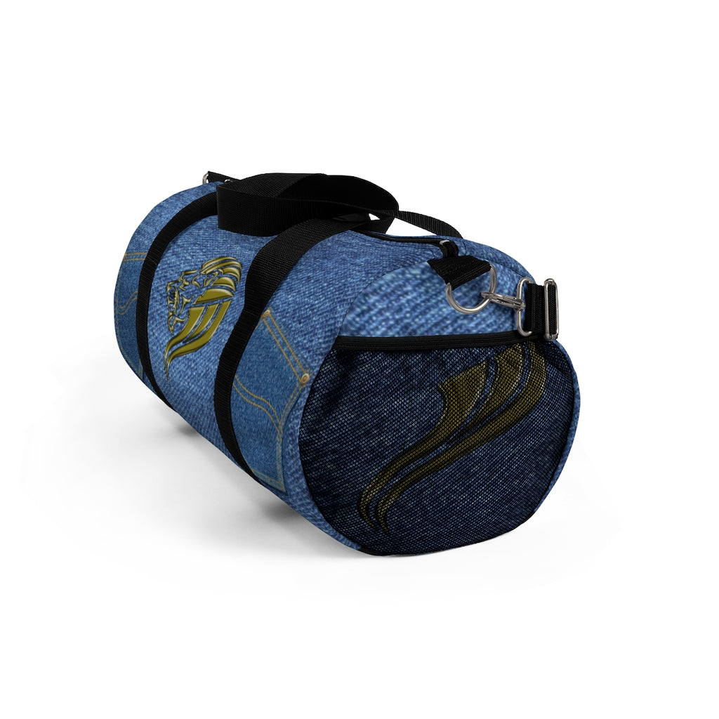 Lion on Denim (Print) Duffel Bag