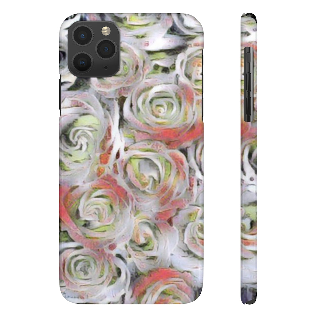 White Roses Slim Phone Cases, Case-Mate