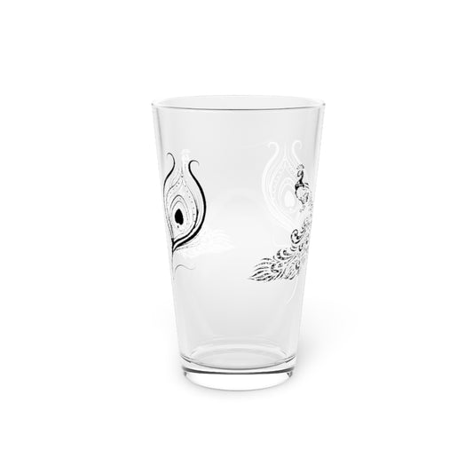 Peacock   Pint Glass, 16oz