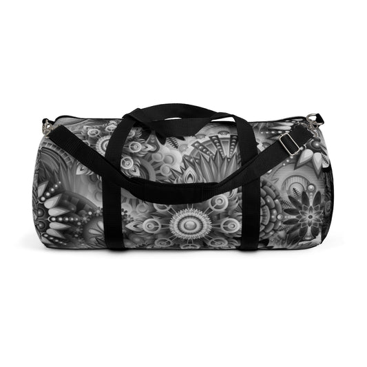 Mandalas-(Silver) Duffel Bag