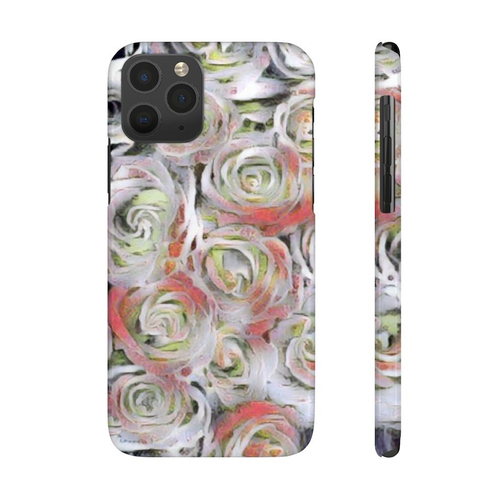 White Roses Slim Phone Cases, Case-Mate