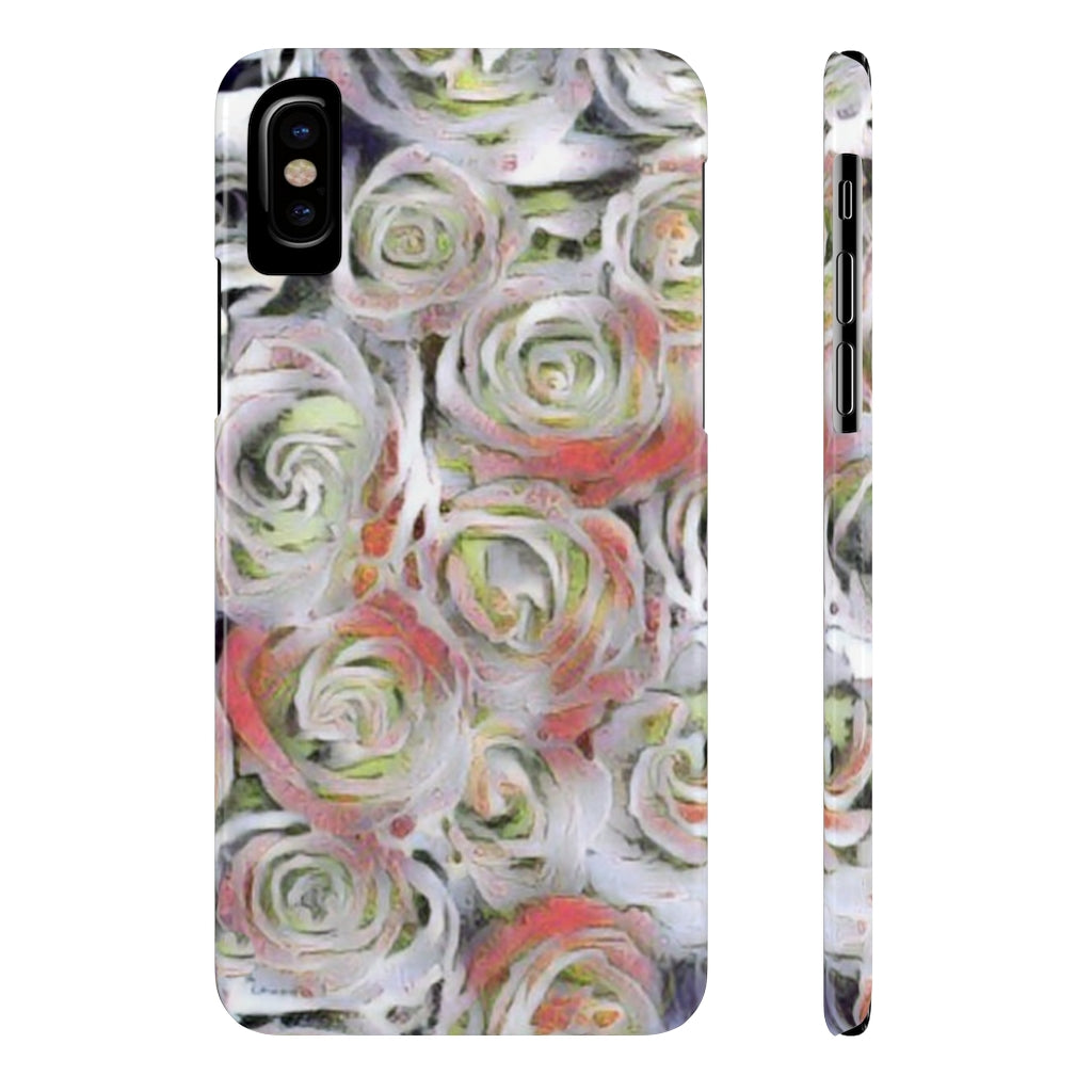 White Roses Slim Phone Cases, Case-Mate