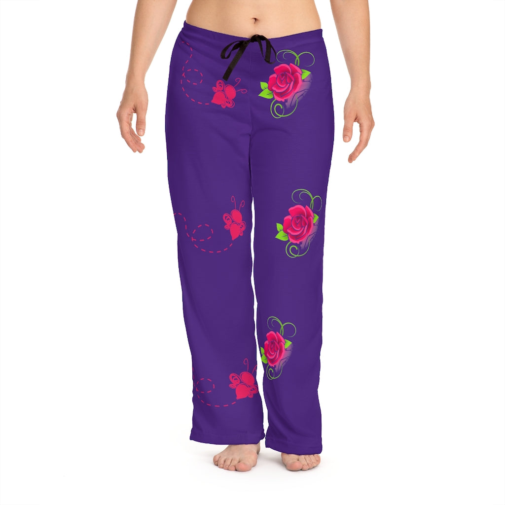 Bee & Flower ( Purple) Women's Pajama Pants