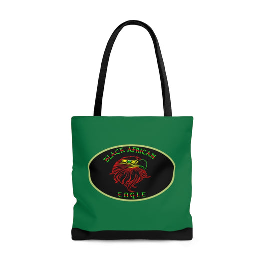 Black African Eagle (Green) Tote Bag