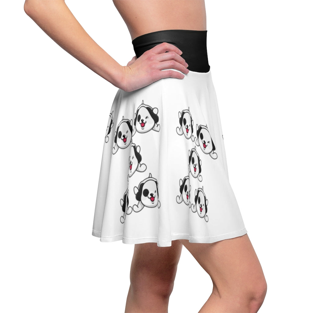 Multi. Playful Dogs Women's Skater Skirt