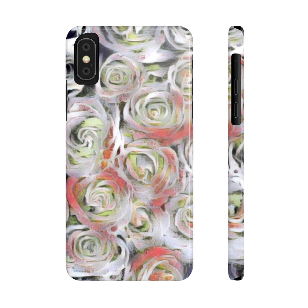 White Roses Slim Phone Cases, Case-Mate