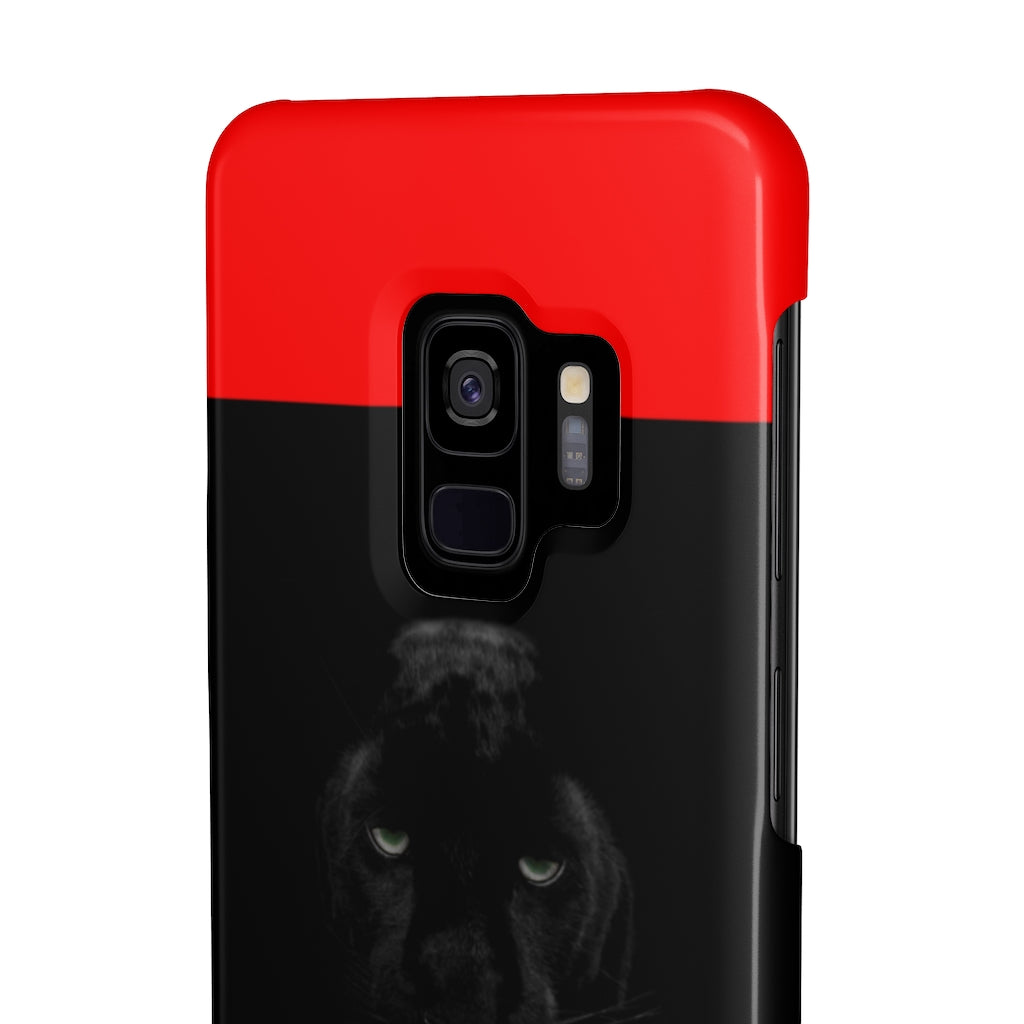 African Flag w Panther Slim Phone Cases, Case-Mate