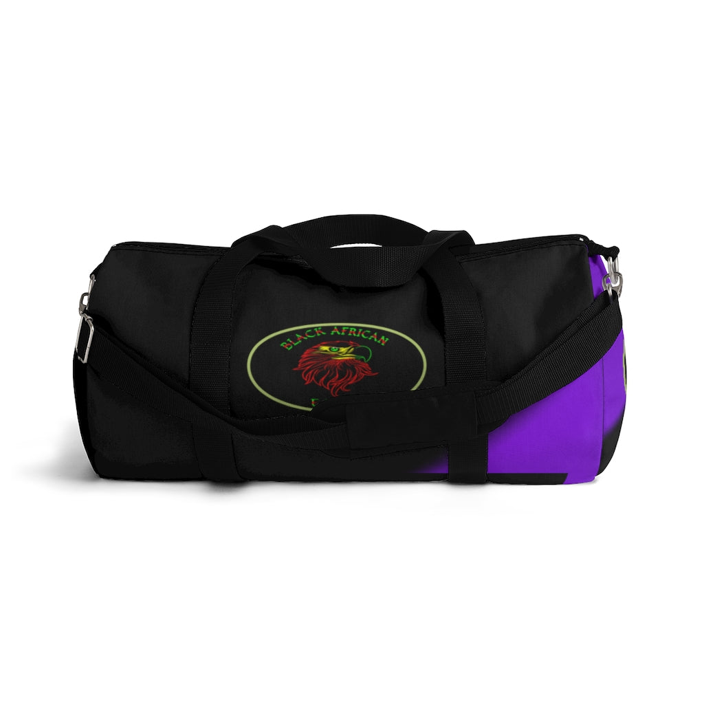 Black African Eagle (Black & Purple) Duffel Bag