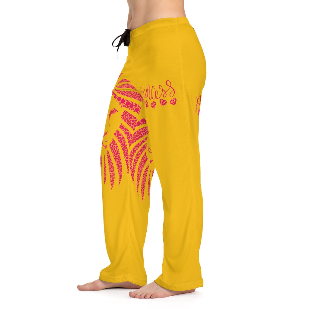 Princess Lion On Gold Women's Pajama Pants