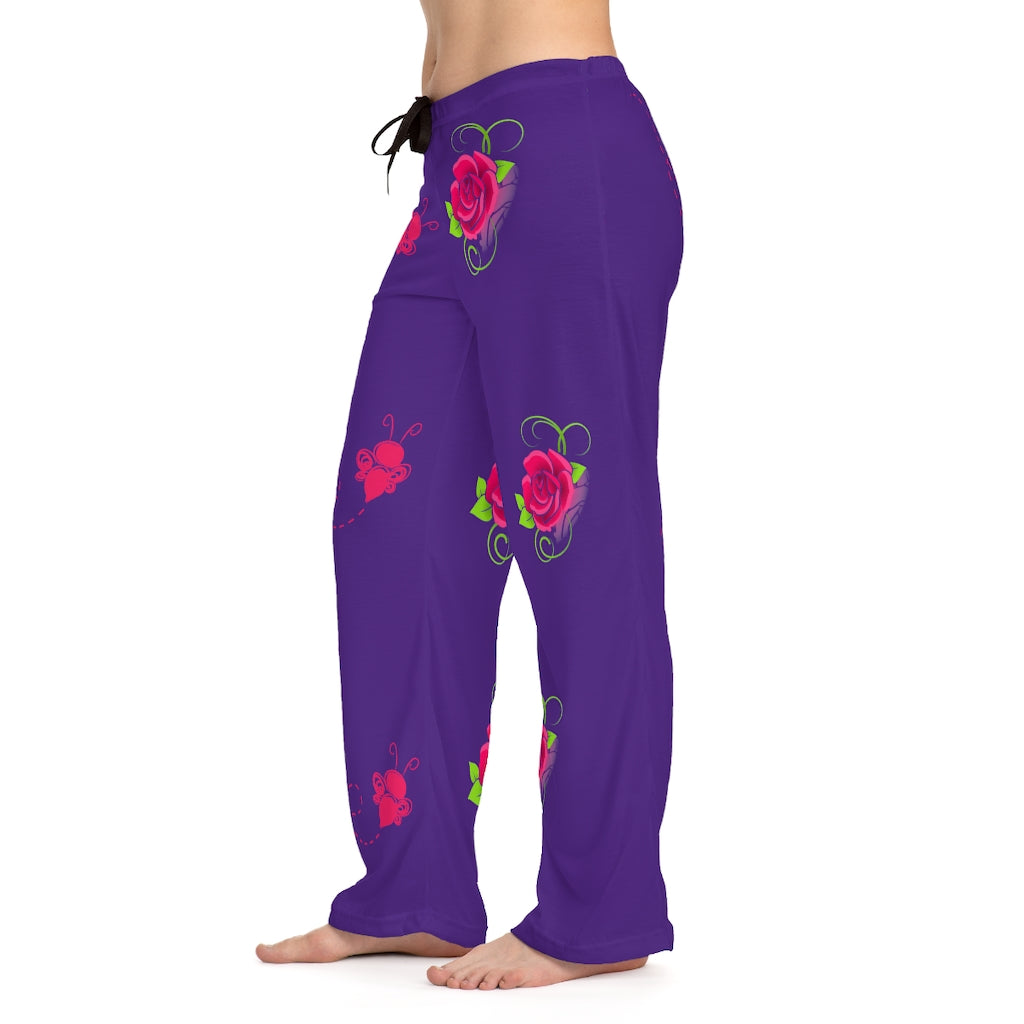 Bee & Flower ( Purple) Women's Pajama Pants