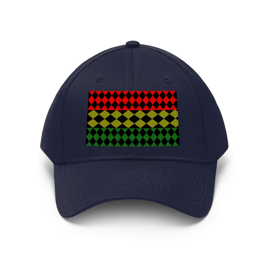 Pan African FLAG( Optical) Unisex Twill Hat