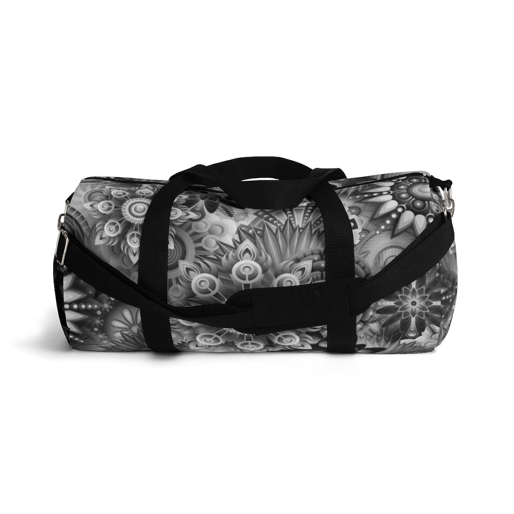 Mandalas-(Silver) Duffel Bag