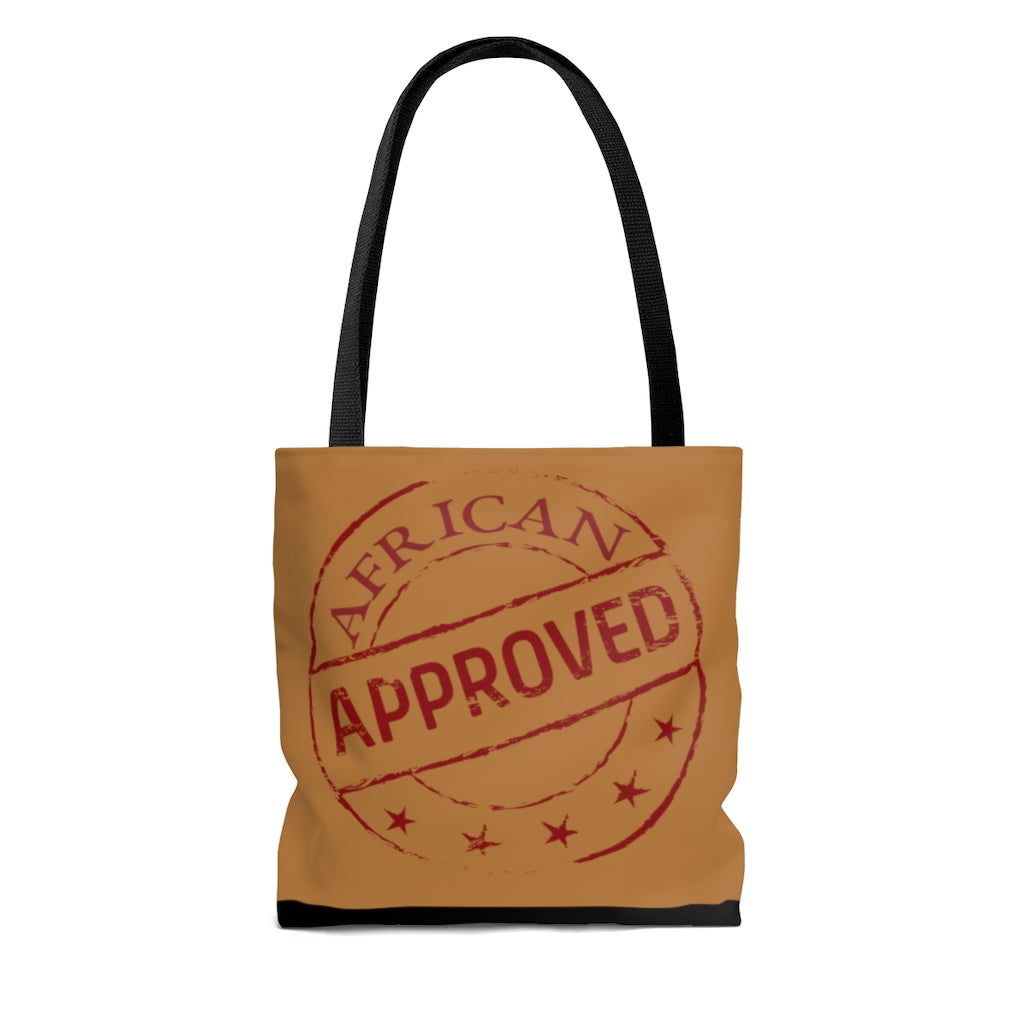 African Approved (Brown) Tote Bag