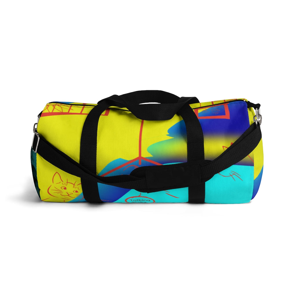 Cat Bird Conversation Duffel Bag