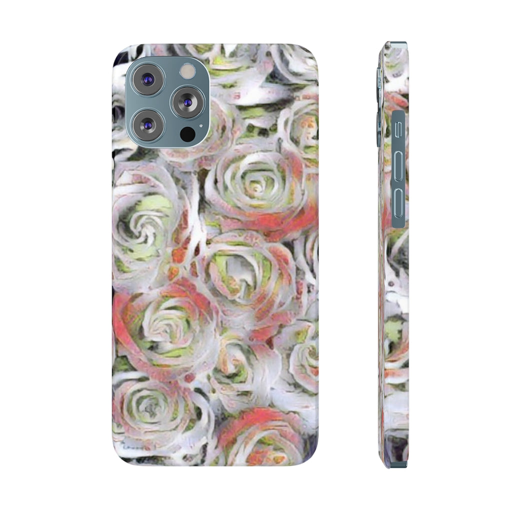 White Roses Slim Phone Cases, Case-Mate