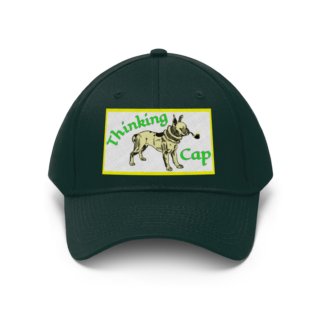 Thinking Dog Cap  Unisex Twill Hat