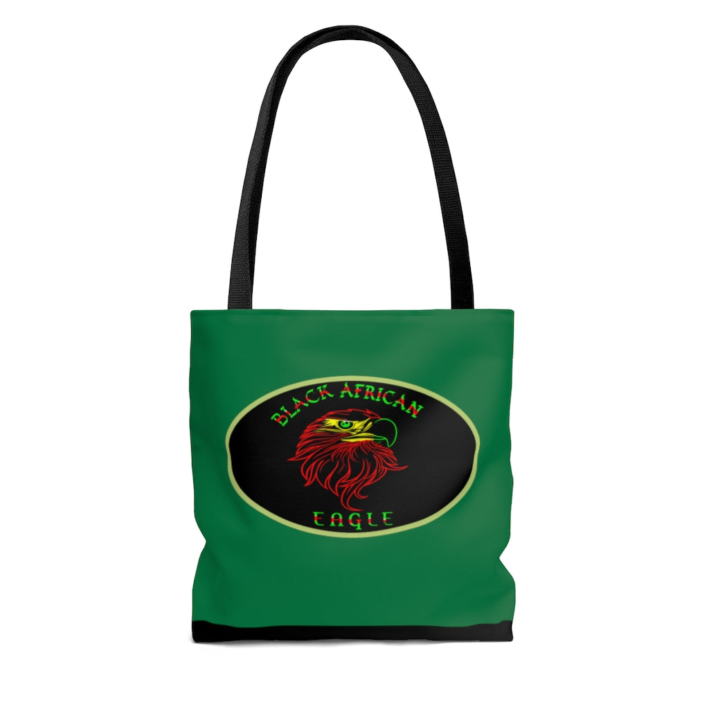 Black African Eagle (Green) Tote Bag