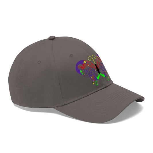 Butterfly Purple Lines Unisex Twill Hat