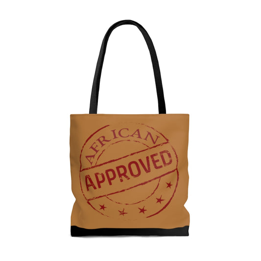 African Approved (Brown) Tote Bag