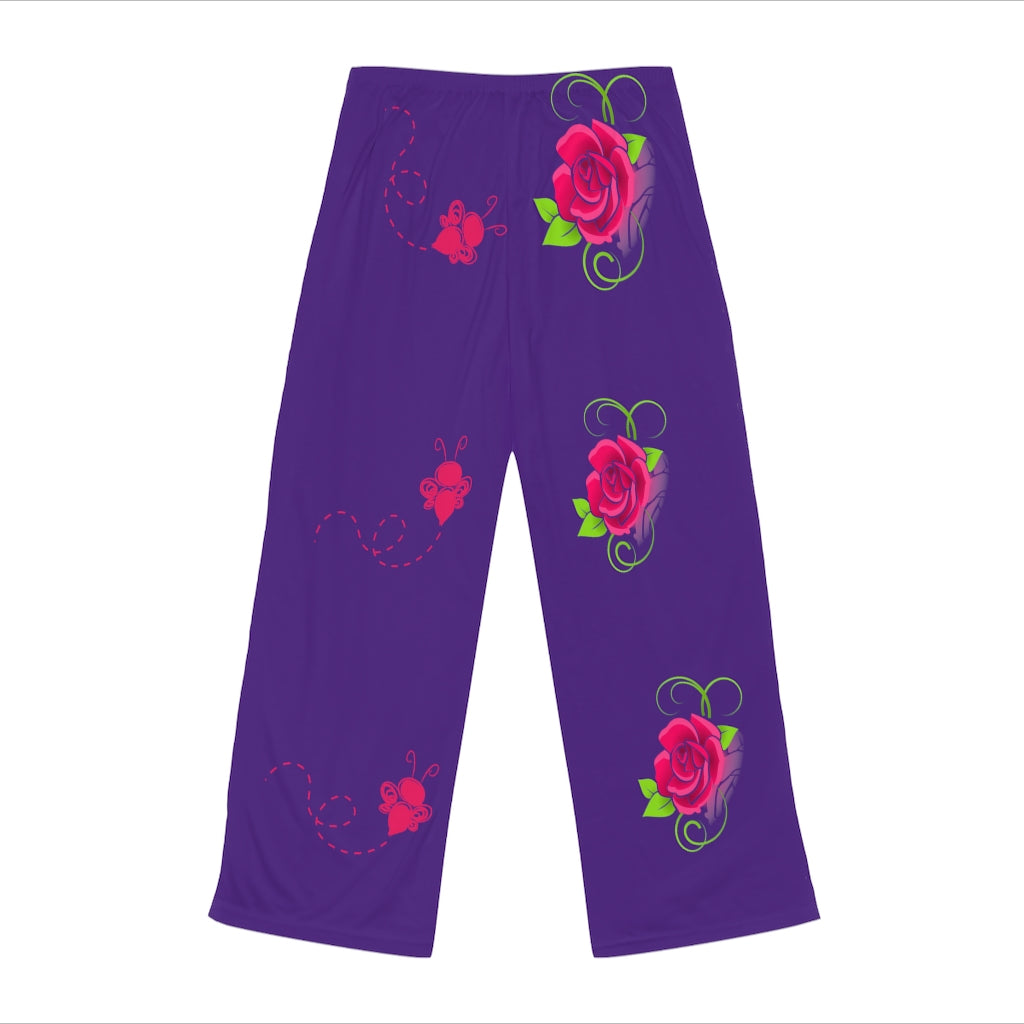 Bee & Flower ( Purple) Women's Pajama Pants