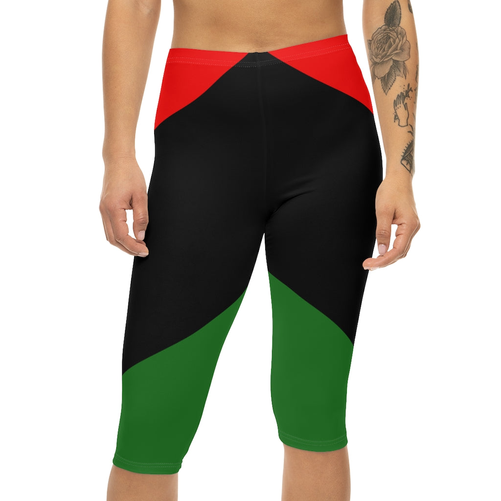 Pan African Flag Women’s Capri Leggings (AOP)