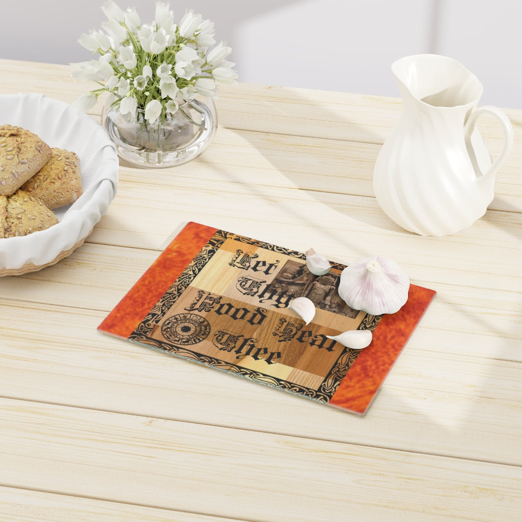 "Let Thy Food Heal Thee on Wood" Cutting Board