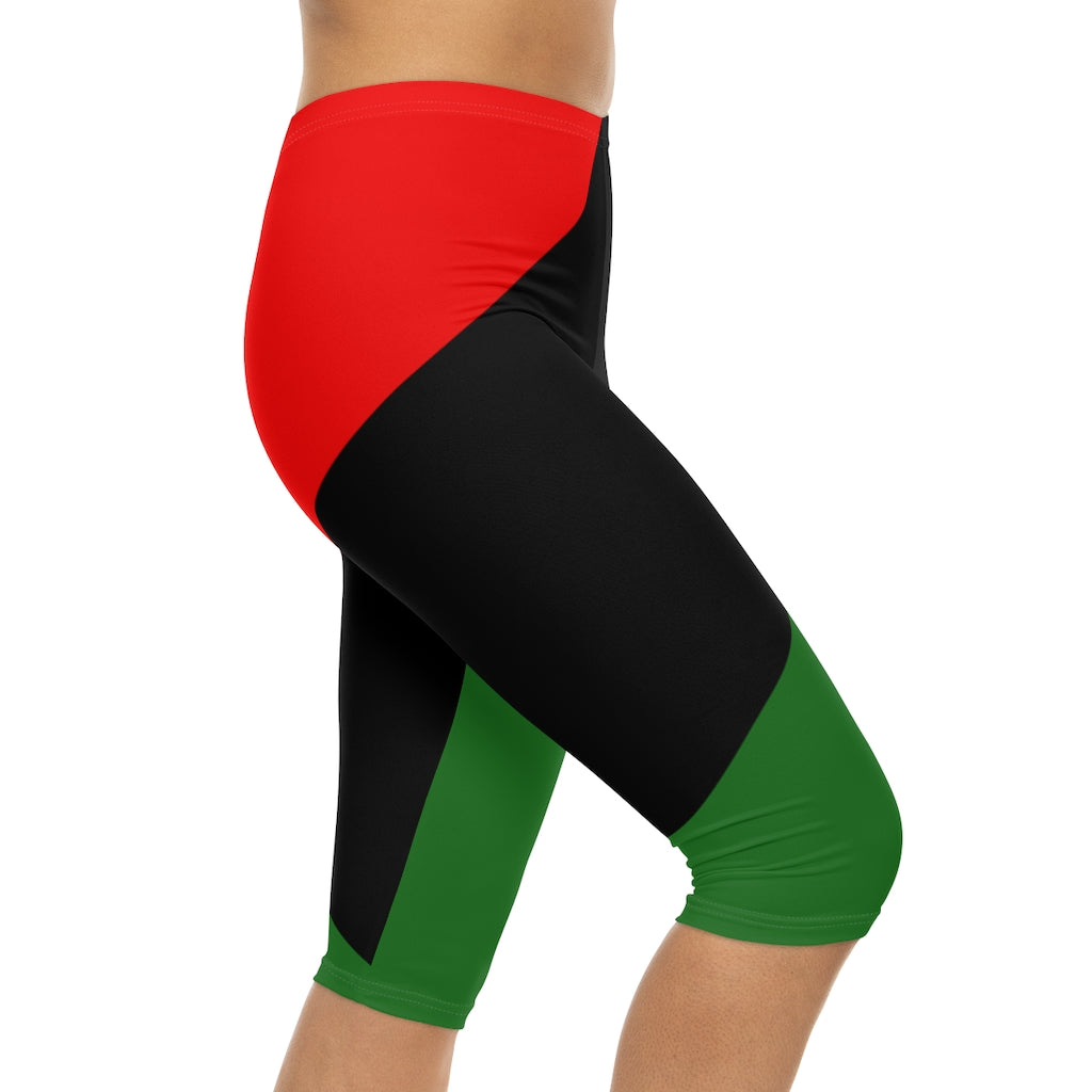 Pan African Flag Women’s Capri Leggings (AOP)