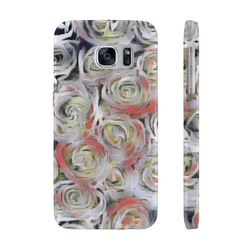 White Roses Slim Phone Cases, Case-Mate