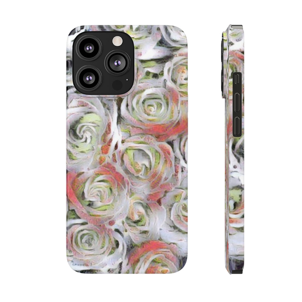 White Roses Slim Phone Cases, Case-Mate