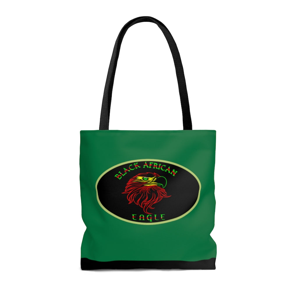 Black African Eagle (Green) Tote Bag