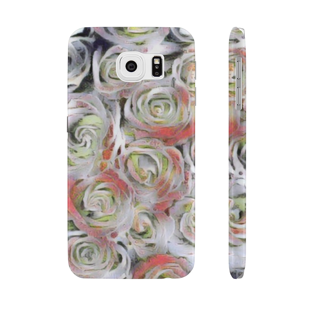 White Roses Slim Phone Cases, Case-Mate