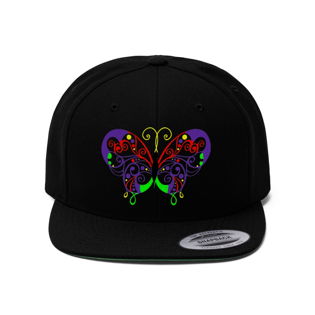 Butterfly Purple Lines Hat cap