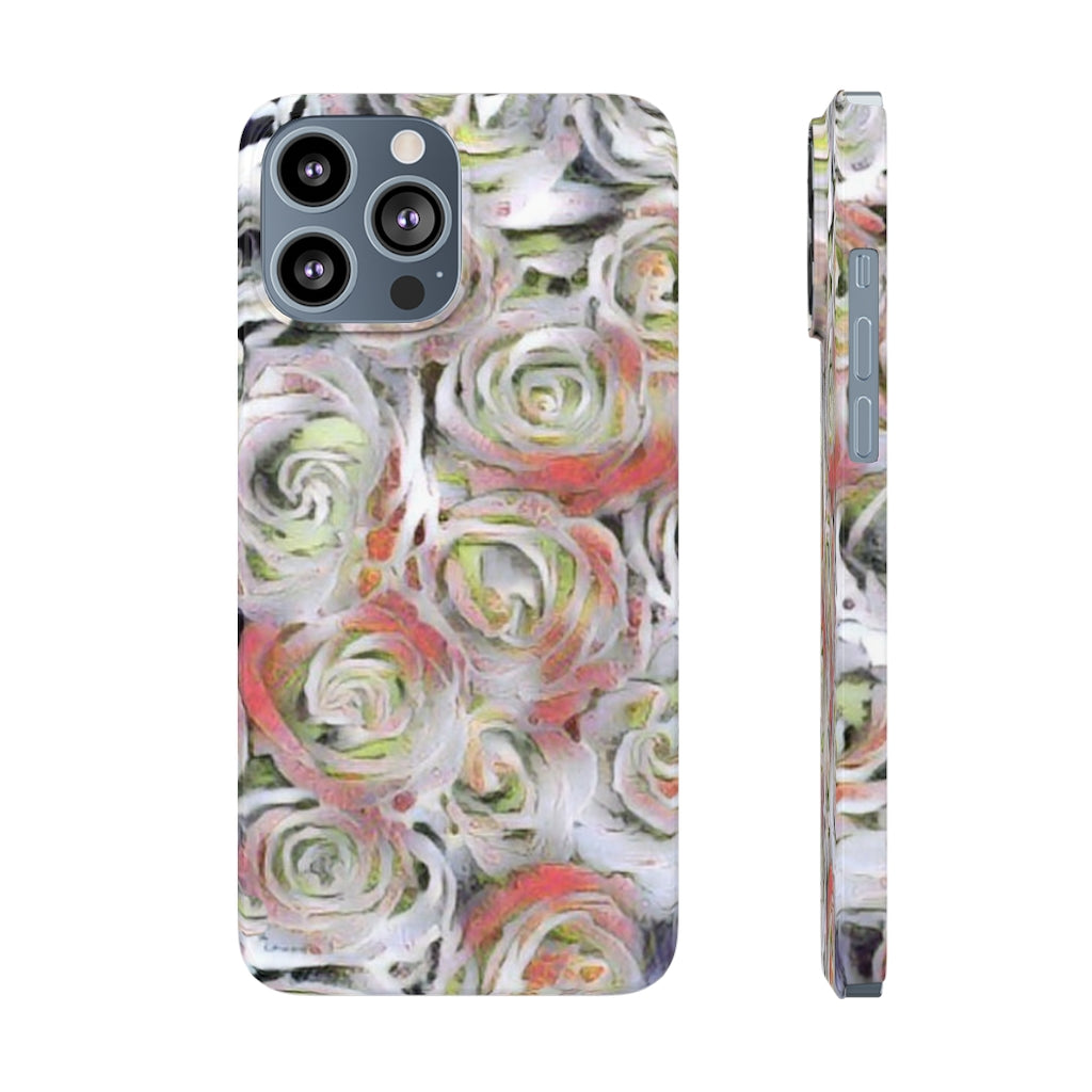 White Roses Slim Phone Cases, Case-Mate