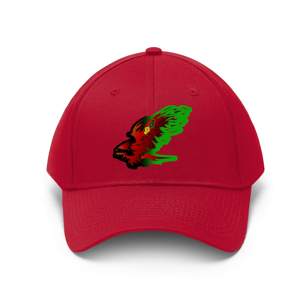 Afro Fire Bird Unisex Twill Hat