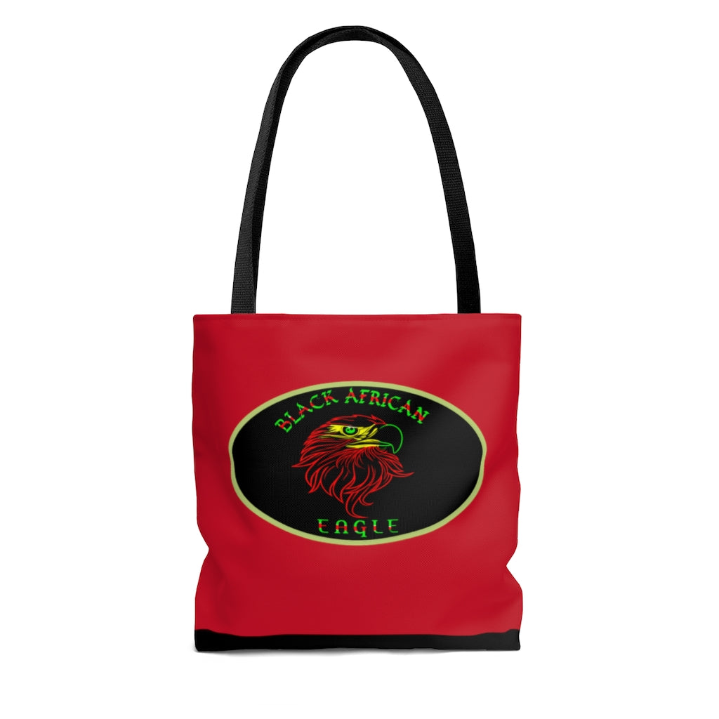 Black African Eagle (Red) Tote Bag