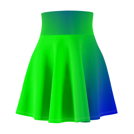 Green-Blue  Women's Skater Skirt