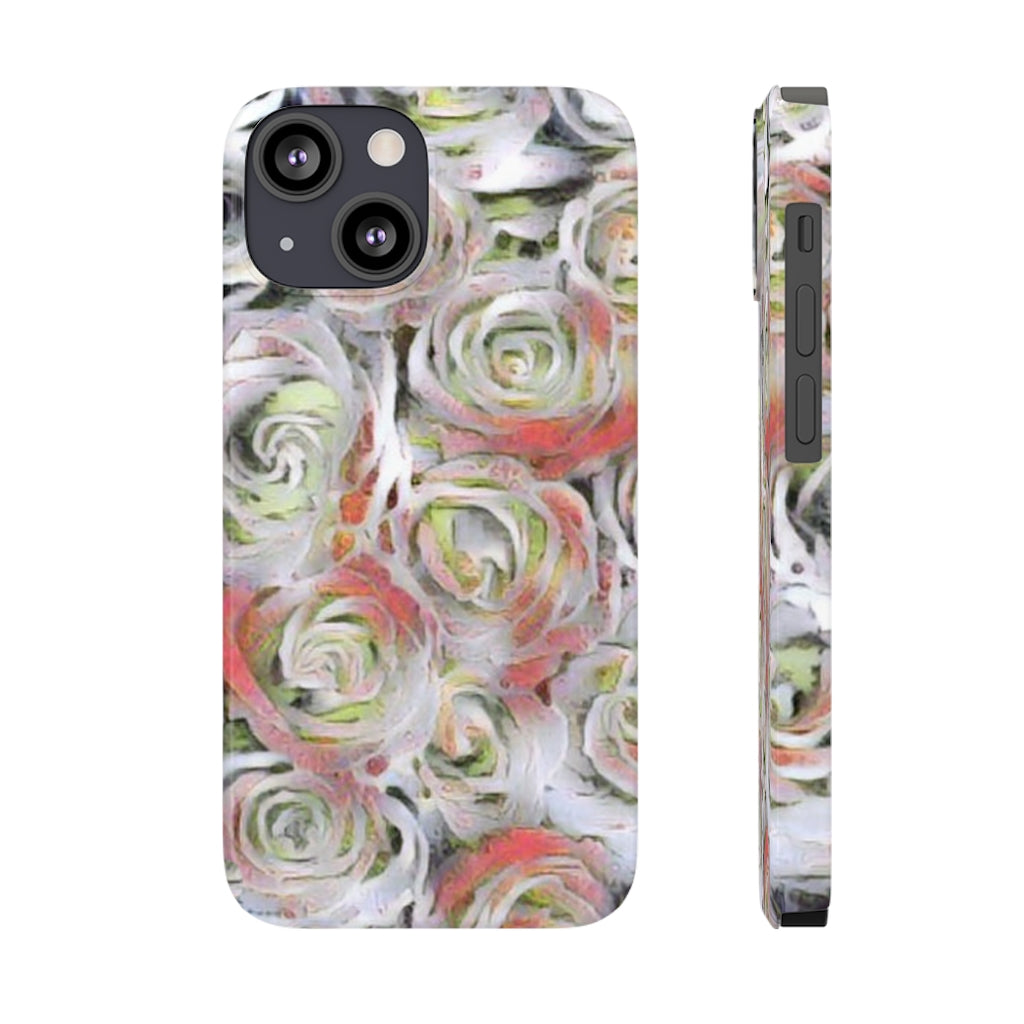 White Roses Slim Phone Cases, Case-Mate