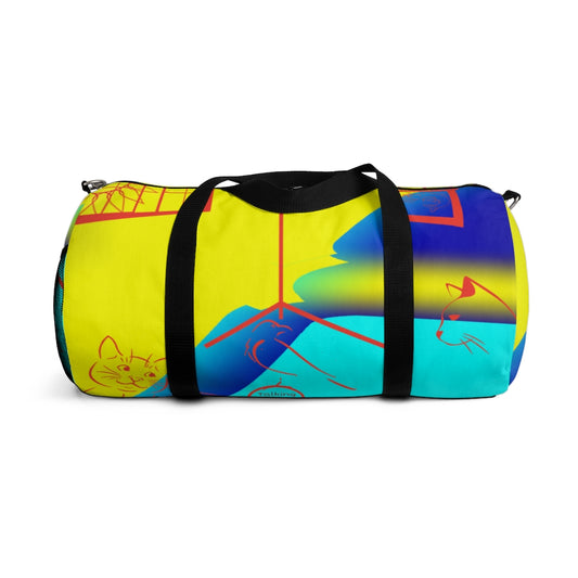 Cat Bird Conversation Duffel Bag