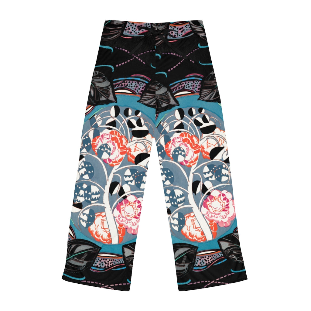 Blue Black Plant Women's Pajama Pants