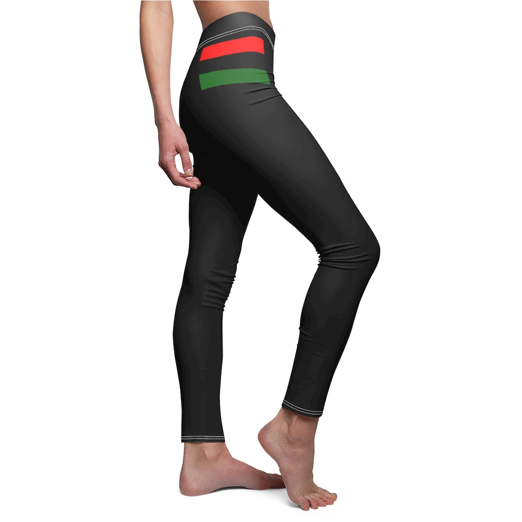 African Flag  Women's Cut & Sew Casual Leggings