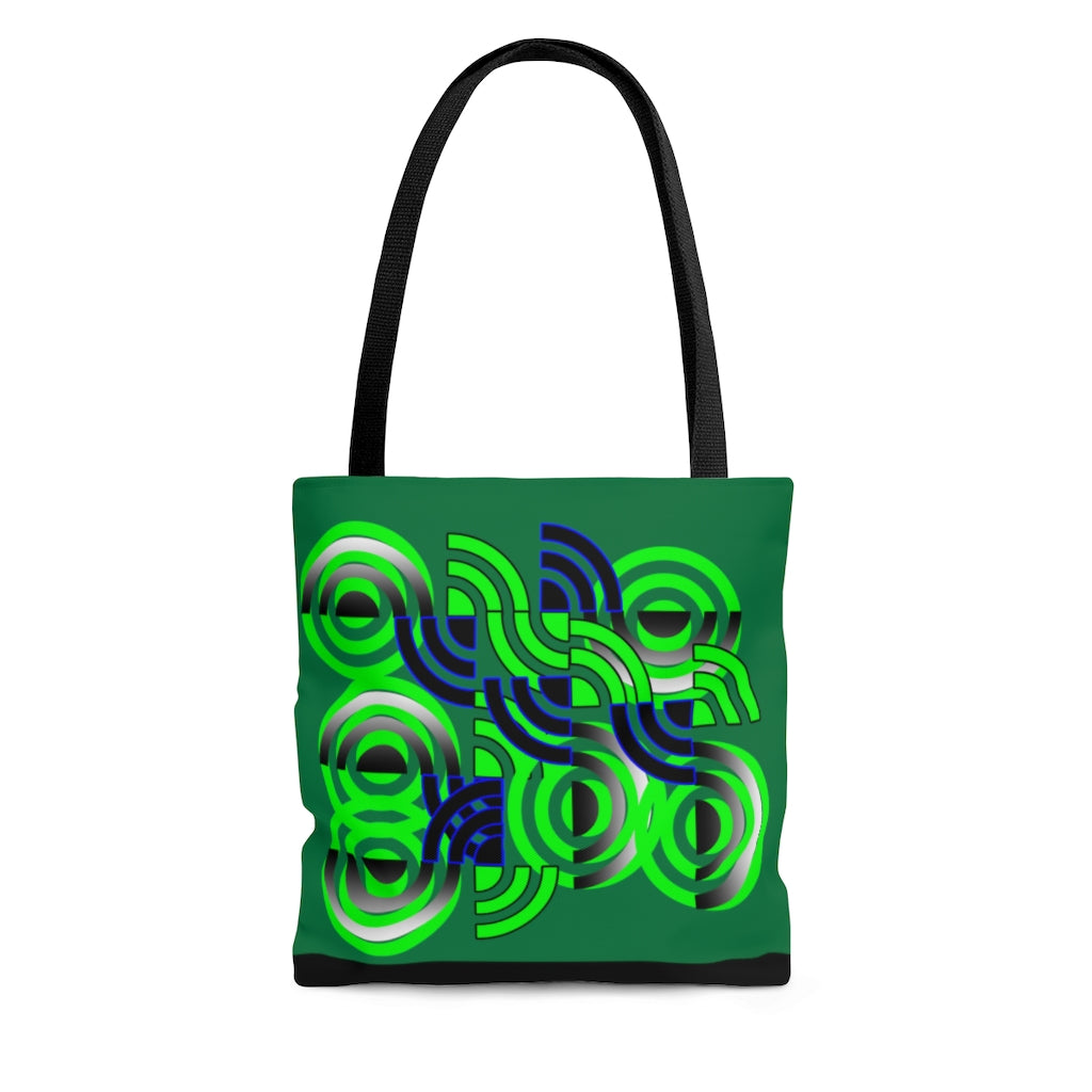 Round About (Green) Tote Bag