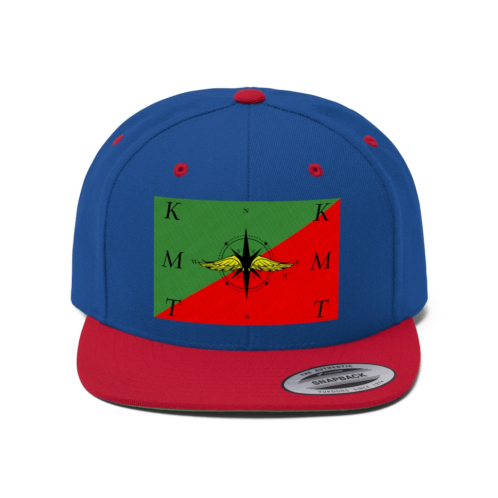 Compass With Green N Red Bill Hat