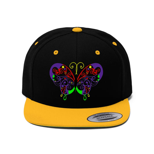 Butterfly Purple Lines Hat cap