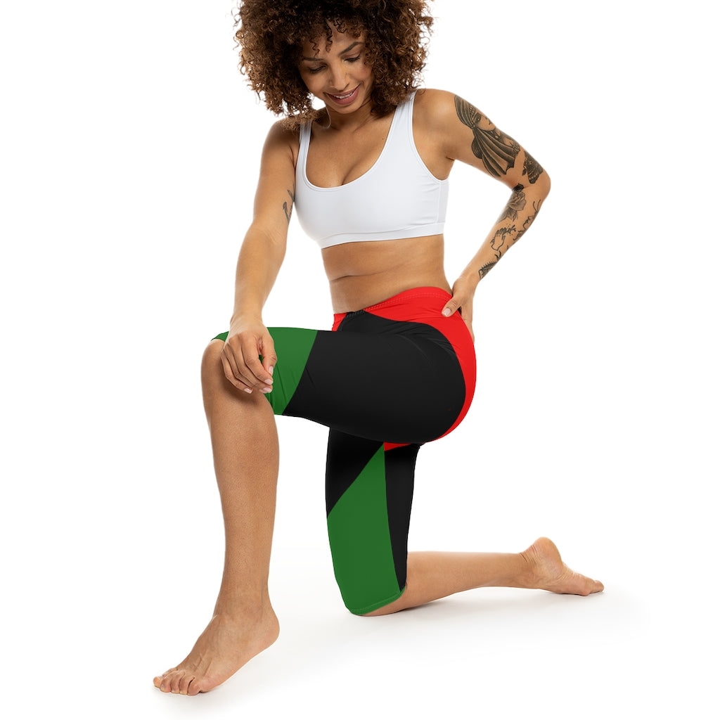 Pan African Flag Women’s Capri Leggings (AOP)