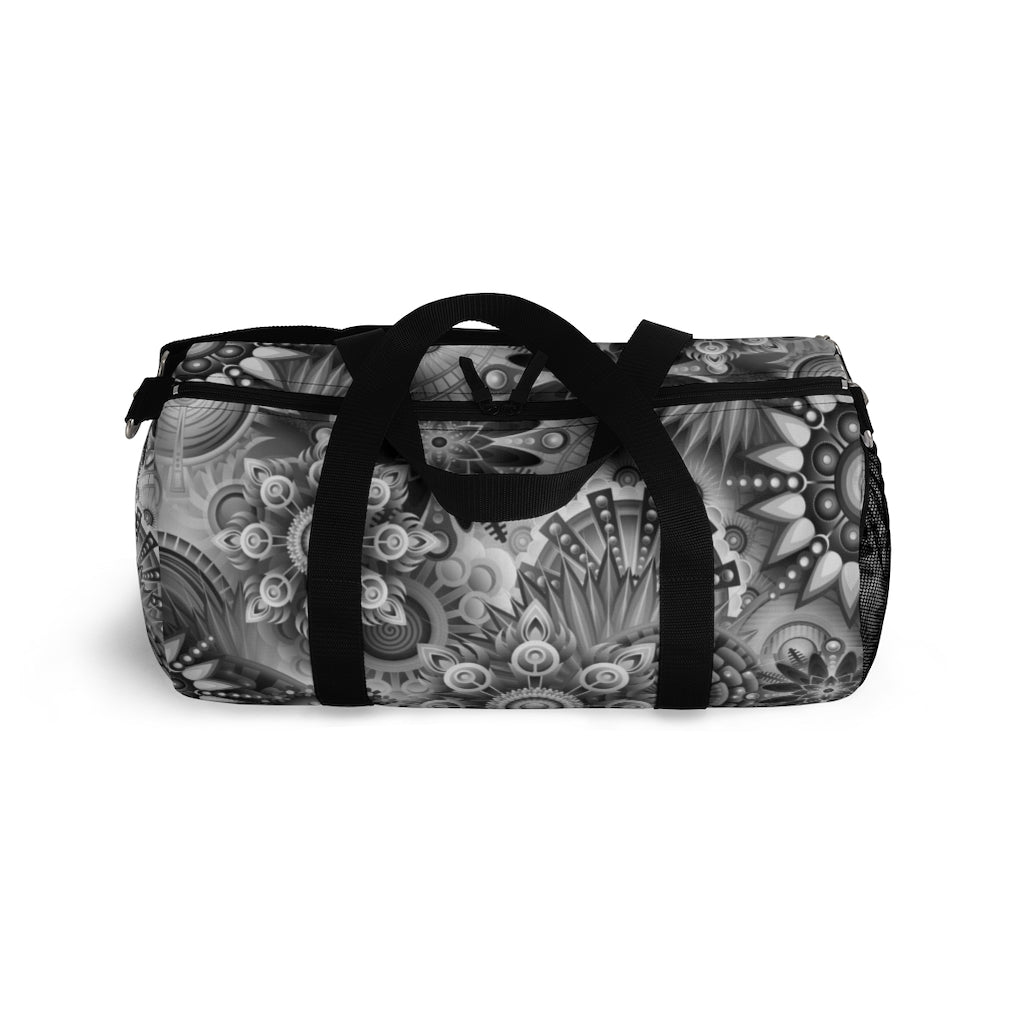 Mandalas-(Silver) Duffel Bag