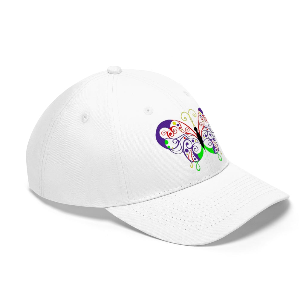 Butterfly Purple Lines Unisex Twill Hat